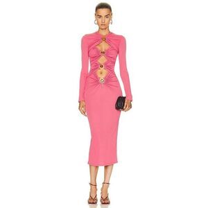 CHRISTOPHER ESBER Elongated Orbit Ruched Dress US8 (AU12)